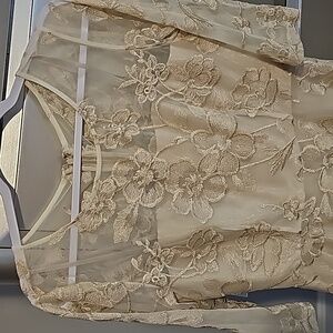 Gold nude dress for wedding or special occasion